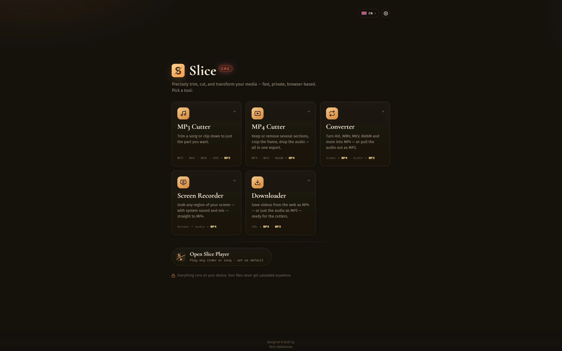 The Slice app — five tools in one window
